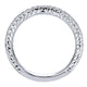 Wedding Band 14k White Gold Diamond Straight