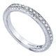 Wedding Band 14k White Gold Diamond Straight