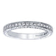 Wedding Band 14k White Gold Diamond Straight