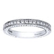 Wedding Band 14k White Gold Diamond Straight