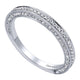 Wedding Band 14k White Gold Diamond Straight