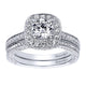 Wedding Band 14k White Gold Diamond Straight
