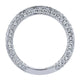 Wedding Band 14k White Gold Diamond Straight