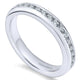 Wedding Band 14k White Gold Diamond Straight
