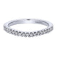 Wedding Band 14k White Gold Diamond Straight