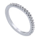 Wedding Band 14k White Gold Diamond Straight