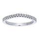 Wedding Band 14k White Gold Diamond Straight