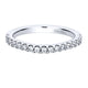 Wedding Band 14k White Gold Diamond Straight