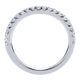 Wedding Band 14k White Gold Diamond Straight