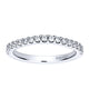 Wedding Band 14k White Gold Diamond Straight