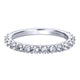 Wedding Band 14k White Gold Diamond Straight