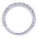 Wedding Band 14k White Gold Diamond Straight