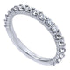 Wedding Band 14k White Gold Diamond Straight