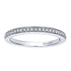 Wedding Band 14k White Gold Diamond Straight