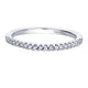 Wedding Band 14k White Gold Diamond Straight