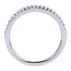 Wedding Band 14k White Gold Diamond Straight