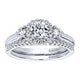 Wedding Band 14k White Gold Diamond Straight