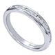 Wedding Band 14k White Gold Diamond Straight
