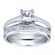 Wedding Band 14k White Gold Diamond Straight