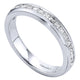 Wedding Band 14k White Gold Diamond Straight