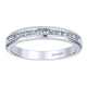 Wedding Band 14k White Gold Diamond Straight