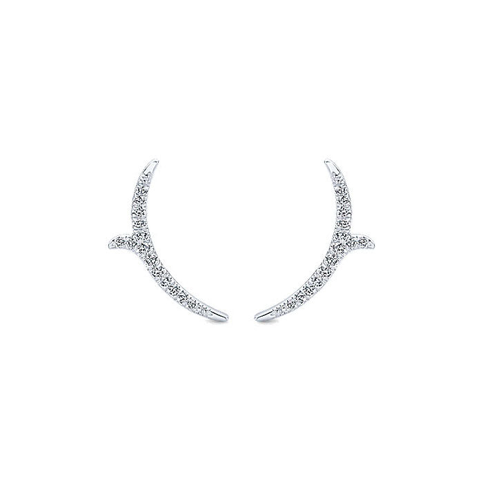 14k White Gold Diamond Stud Earrings