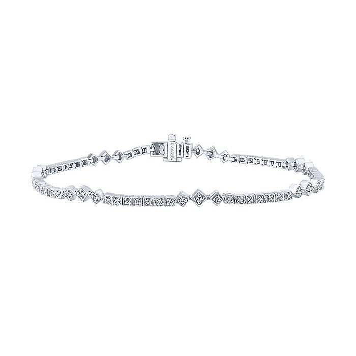 14k White Gold Diamond Tennis Bracelet