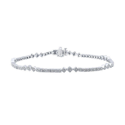 14k White Gold Diamond Tennis Bracelet