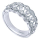 Ladies' Ring 14k White Gold Victorian Wide Band