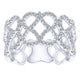 Ladies' Ring 14k White Gold Lusso Diamond Wide Band