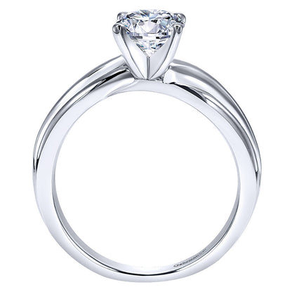 Engagement Ring 14k White Gold Free Form