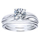 Engagement Ring 14k White Gold Free Form