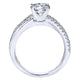 14K White Gold Pave Criss Cross Round Diamond 14K White Gold Engagement Ring ER10439W44Jj