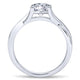 14K White Gold Polished Criss Cross 14K White Gold Engagement Ring ER7517W4Jjj