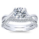 14K White Gold Polished Criss Cross 14K White Gold Engagement Ring ER7517W4Jjj