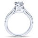 14K White Gold Solitaire Diamond With Rounded Shank 14K White Gold Engagement Ring ER6684W4Jjj