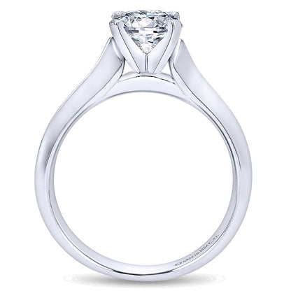 Engagement Ring 14k White Gold Solitaire