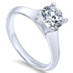 Engagement Ring 14k White Gold Solitaire