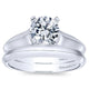 Engagement Ring 14k White Gold Solitaire