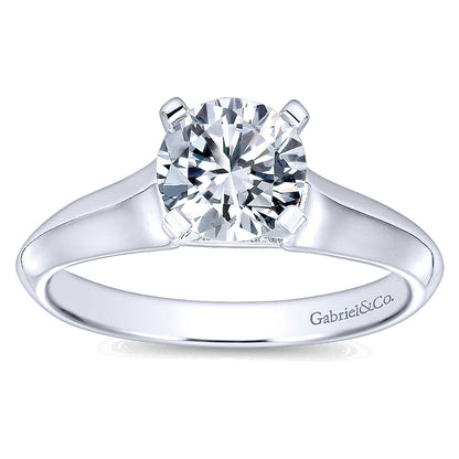 Engagement Ring 14k White Gold Solitaire