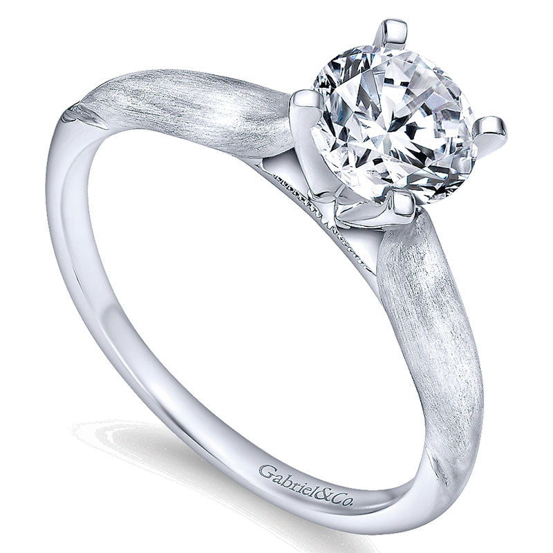 14K White Gold Solitaire 14K White Gold Engagement Ring ER11831R3W4Jjj