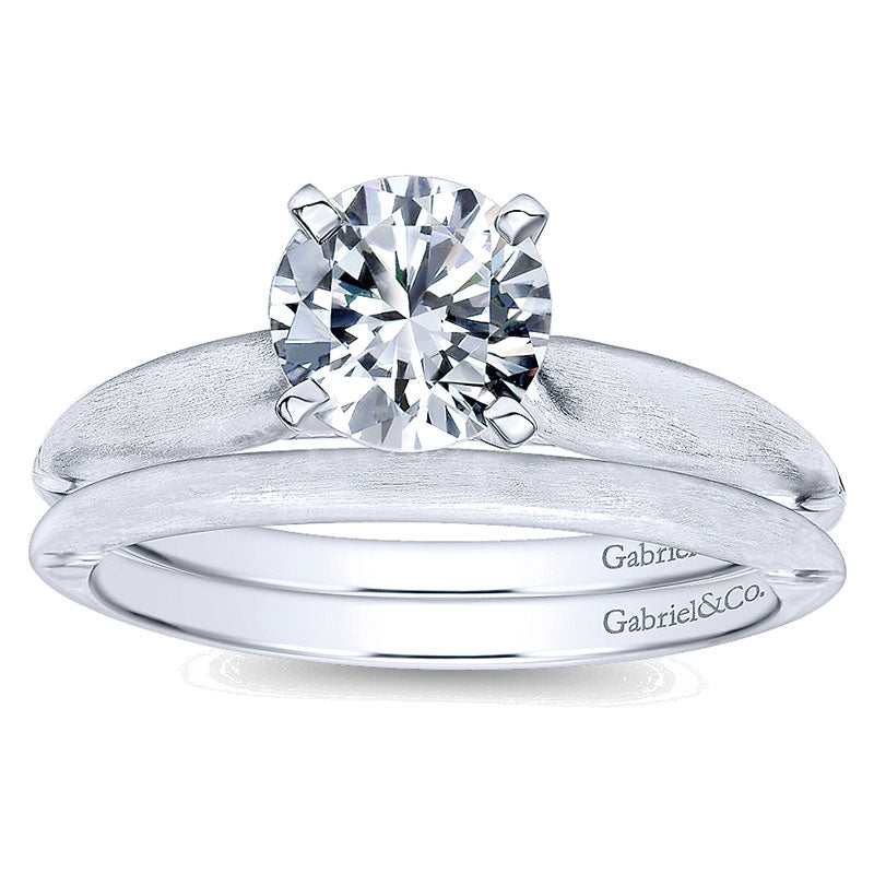 14K White Gold Solitaire 14K White Gold Engagement Ring ER11831R3W4Jjj