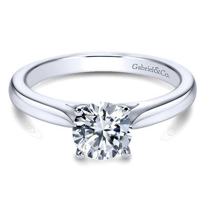 Engagement Ring 14k White Gold Solitaire