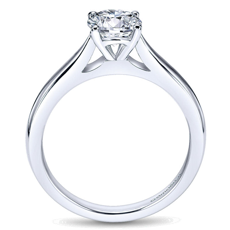 Engagement Ring 14k White Gold Solitaire