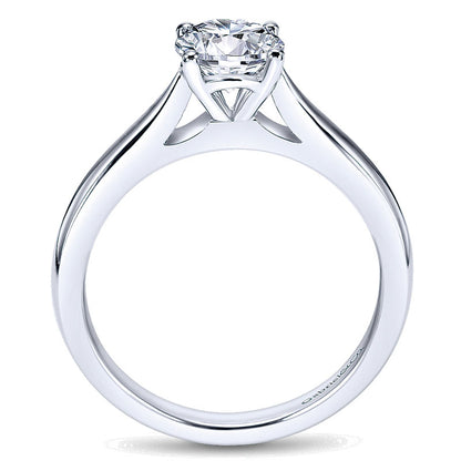 Engagement Ring 14k White Gold Solitaire