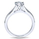 Engagement Ring 14k White Gold Solitaire