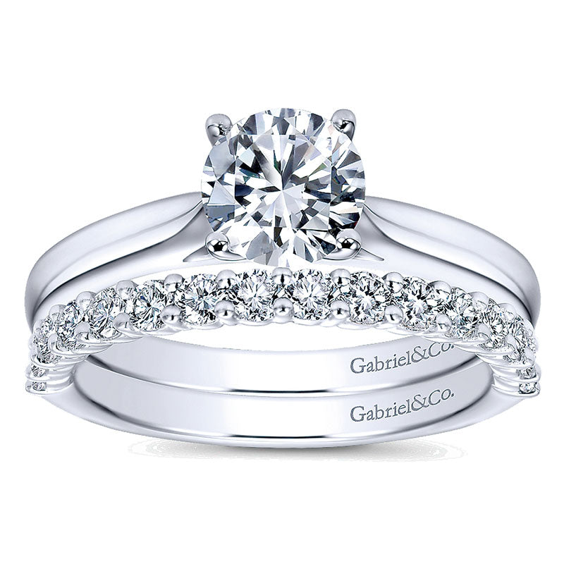 Engagement Ring 14k White Gold Solitaire
