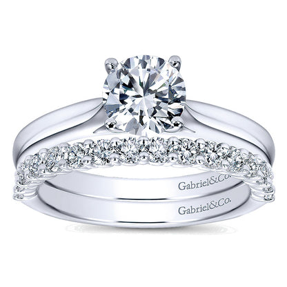 Engagement Ring 14k White Gold Solitaire