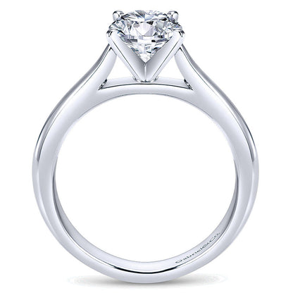 Engagement Ring 14k White Gold Solitaire