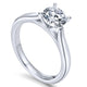 Engagement Ring 14k White Gold Solitaire